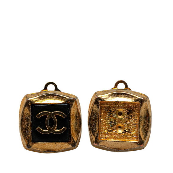 CHANEL Black Coco Mark Earrings - Picture 1 of 5